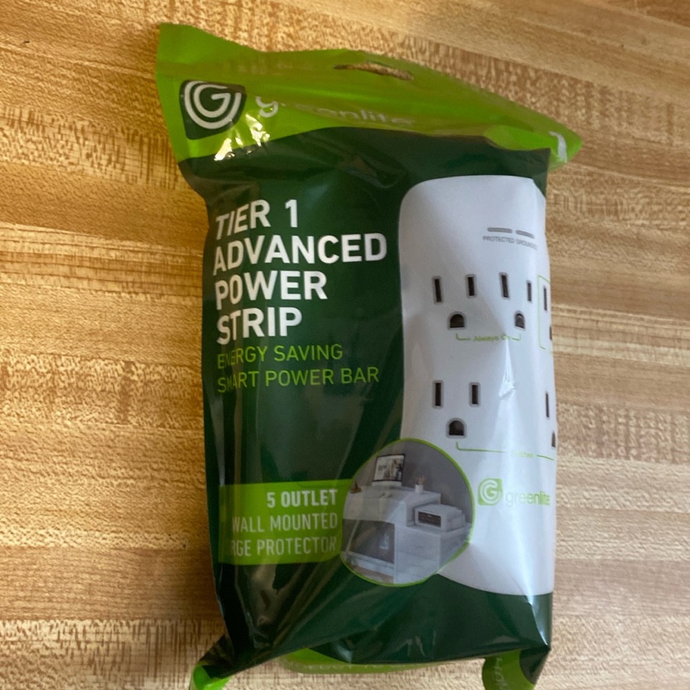 Greenlite Tier 1 Advanced Power Strip 5 Outlet Wall Mounted Factory Sealed New